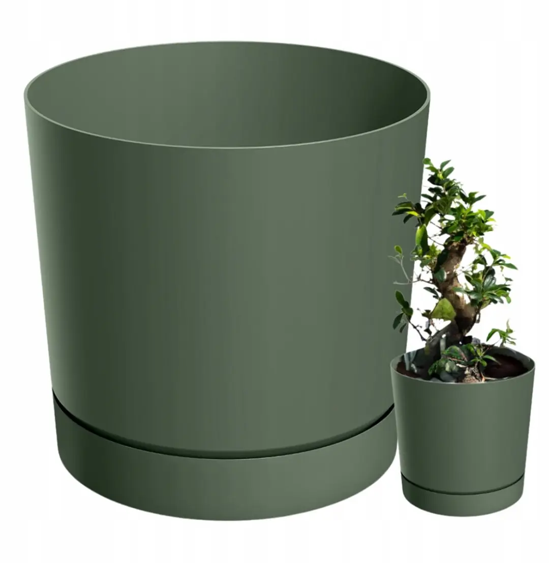 TUBO P bloempot 35cm met schotel