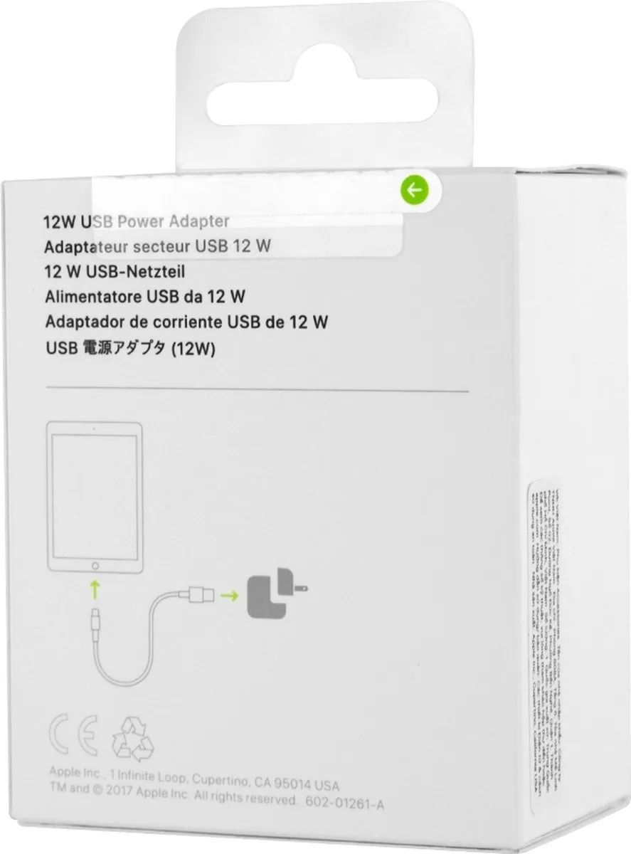 Apple MGN03ZM/A Adapter 12W - Wit