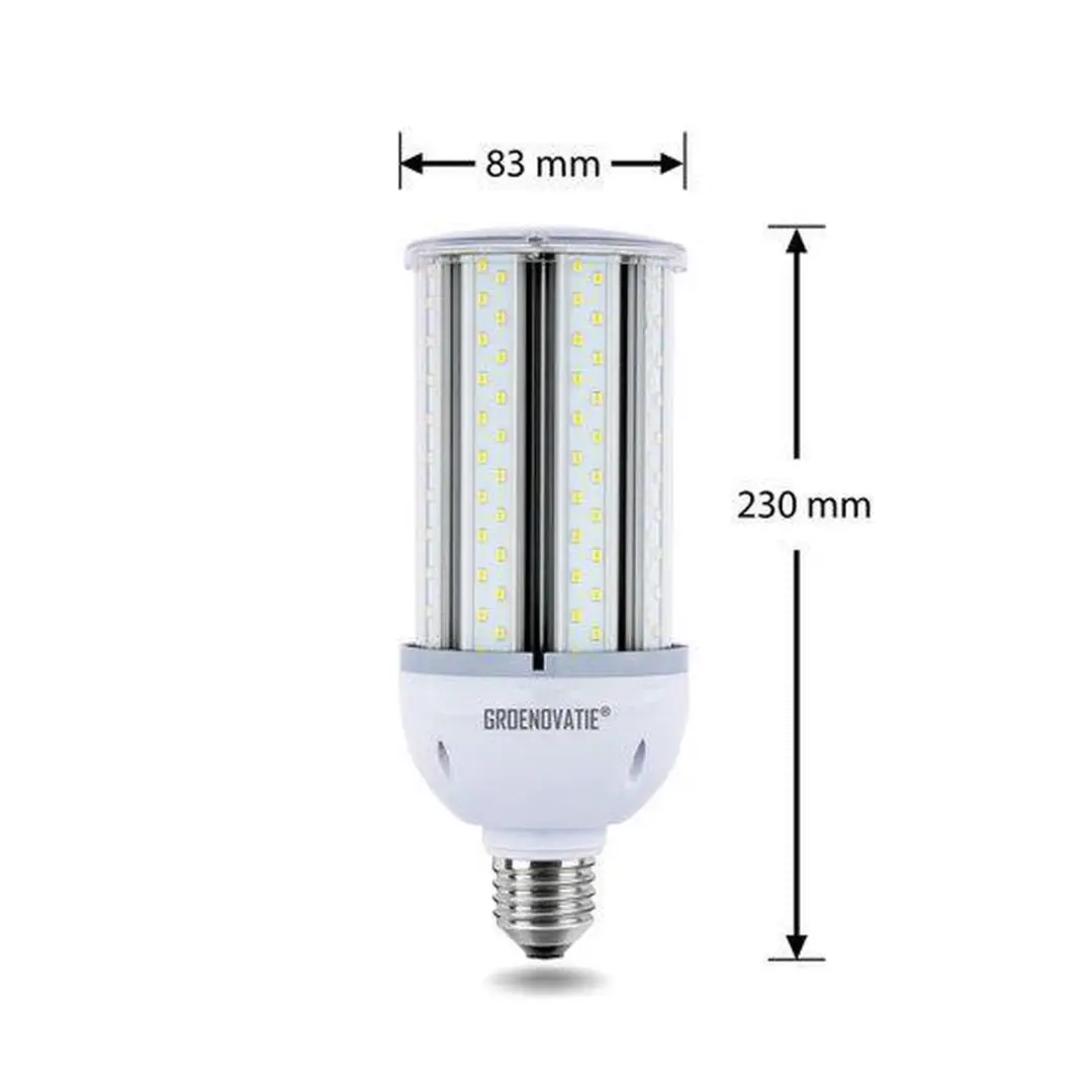 Groenovatie LED Cornlamp E27 30W Neutraal Wit - Waterdicht - afbeelding 3 van 5