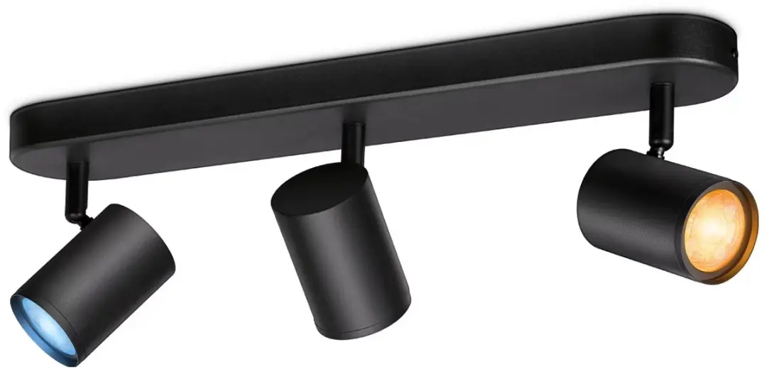 Philips Smart Lighting Plafondspot GU10 3x5W RGB - Zwart - afbeelding 3 van 6