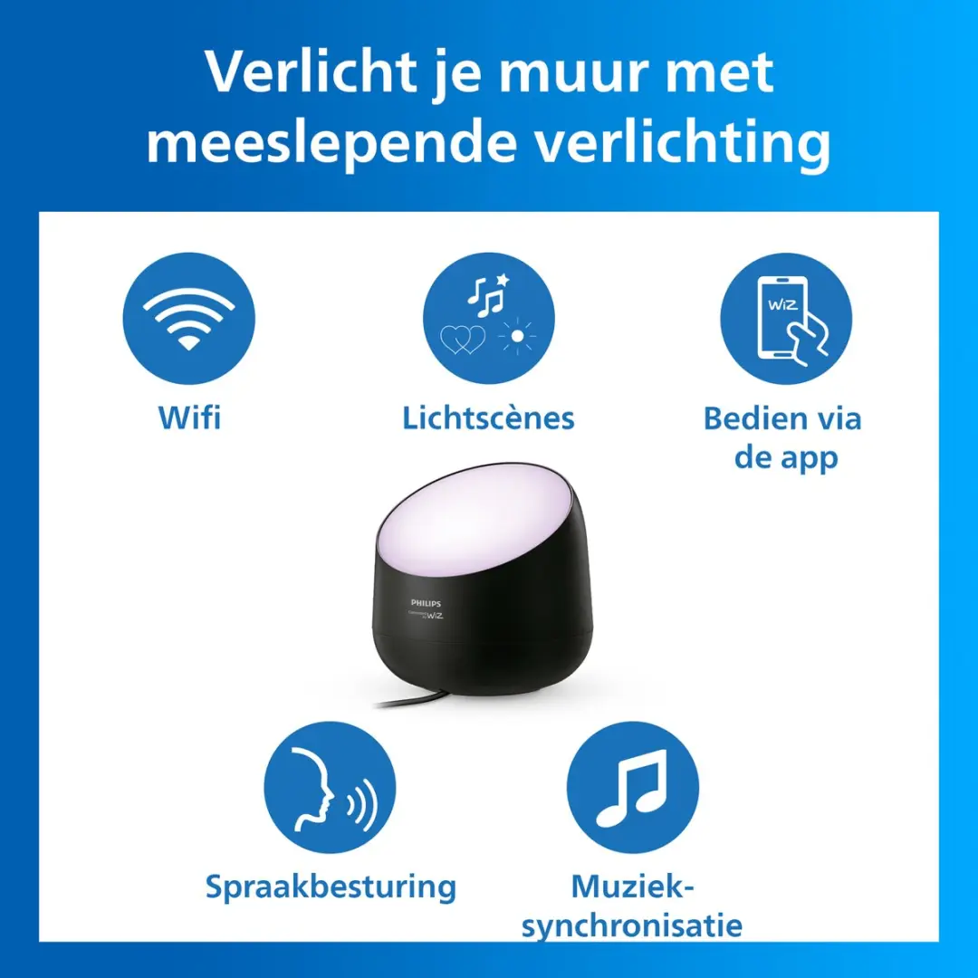 Philips Smart Lighting Squire Lite Tafellamp - Zwart - afbeelding 4 van 6