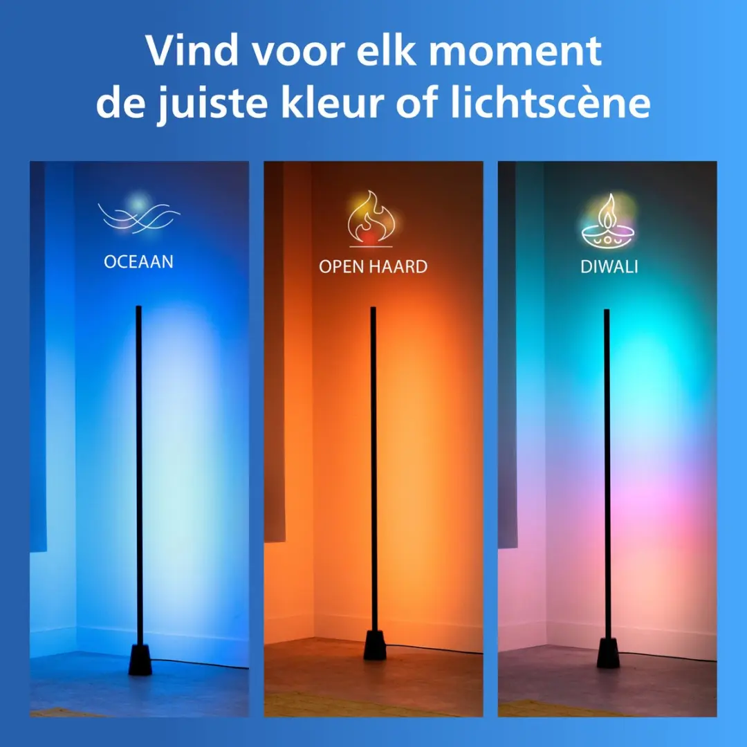 Philips Gradient Floor Light Floor 1,4m RGBIC - Zwart - afbeelding 6 van 6