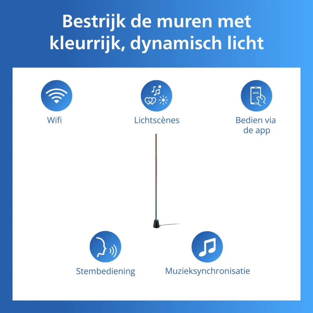 Philips Gradient Floor Light Floor 1,4m RGBIC - Zwart - afbeelding 4 van 6