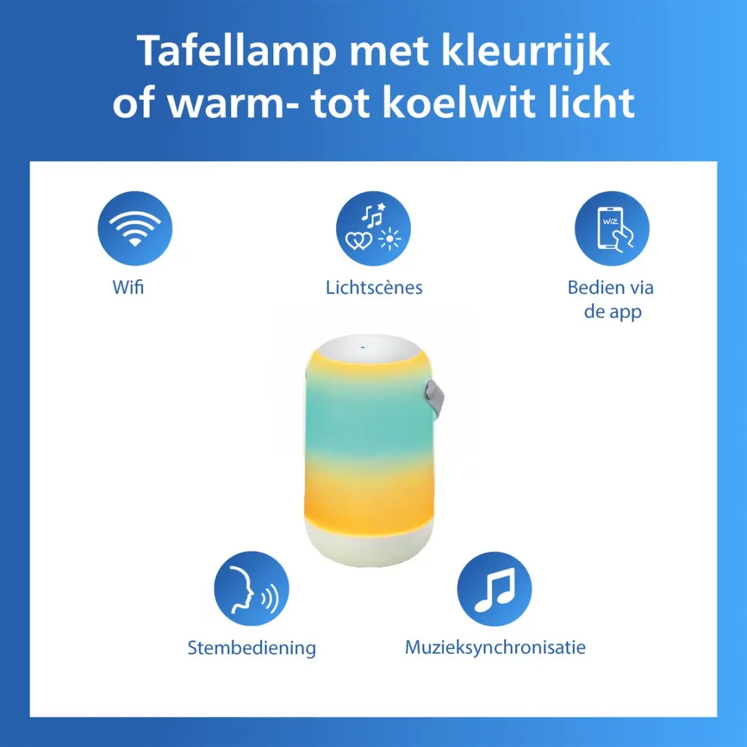 Philips Mobile Tafellamp 400lm - RGB/Wit - Wifi - afbeelding 4 van 6