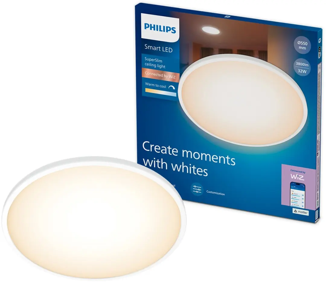 Philips Smart Lighting Superslim Plafondlamp 32W Wit