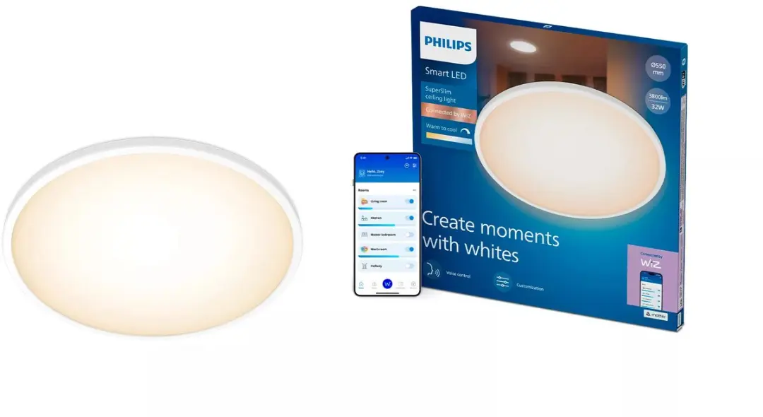 Philips Smart Lighting Superslim Plafondlamp 32W Wit - afbeelding 3 van 6