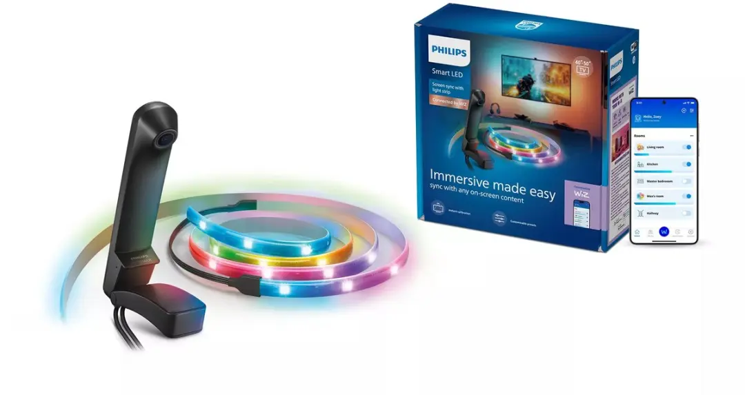 Philips Smart Lighting Screen Sync RGBIC LED-strip 272cm - Zwart - afbeelding 2 van 6