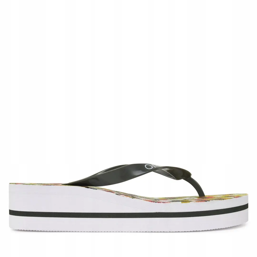 Liu Jo Dames Slippers St.Summer Flower M9149 Ciabatta Zwart