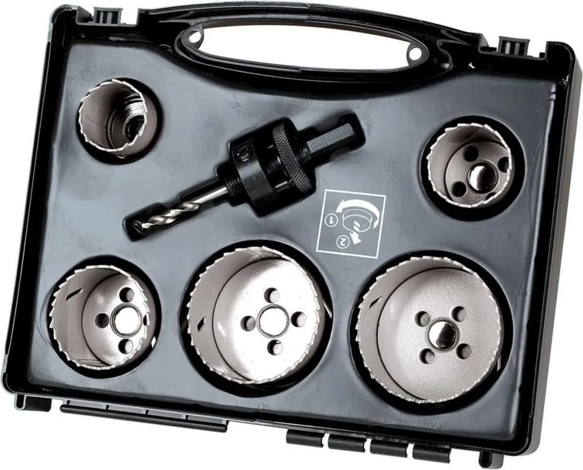 Wolfcraft Bimetalen Gatenzaagset 35-68mm - 6-delig