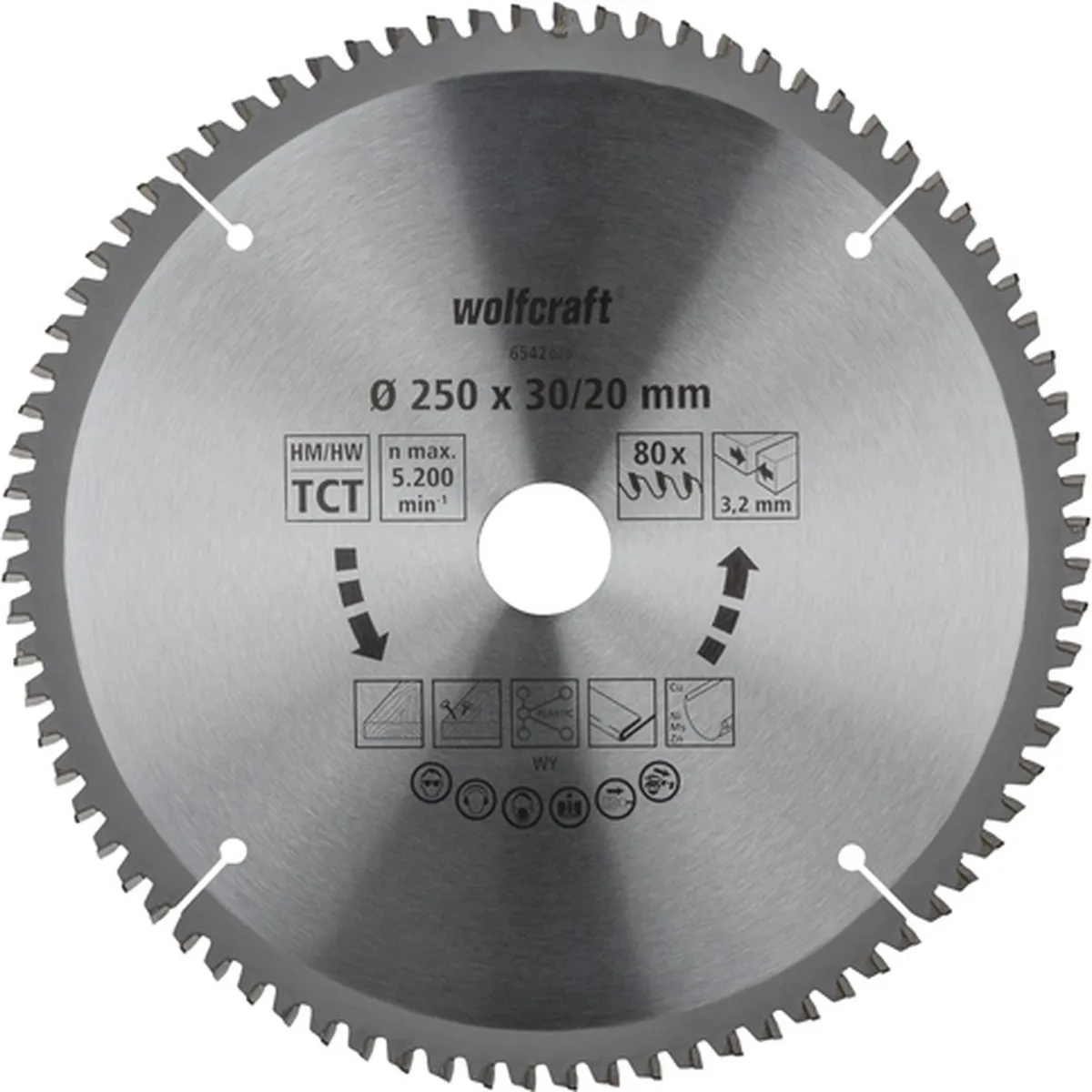 Wolfcraft Lila Kap- en Verstekzaagblad HM 6540000