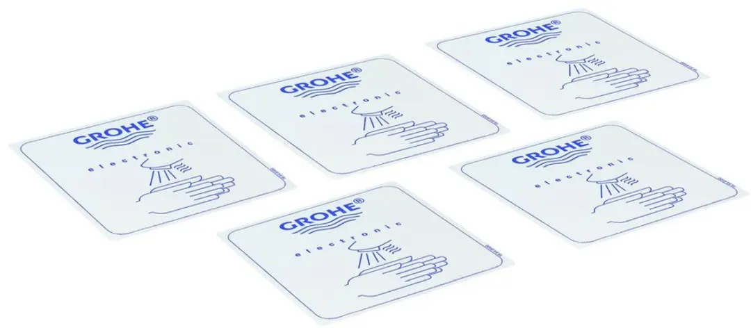 GROHE Sticker 42177 v. WT-ééngatsbatt. met elektronica-pictogram 5 stuks, 4217