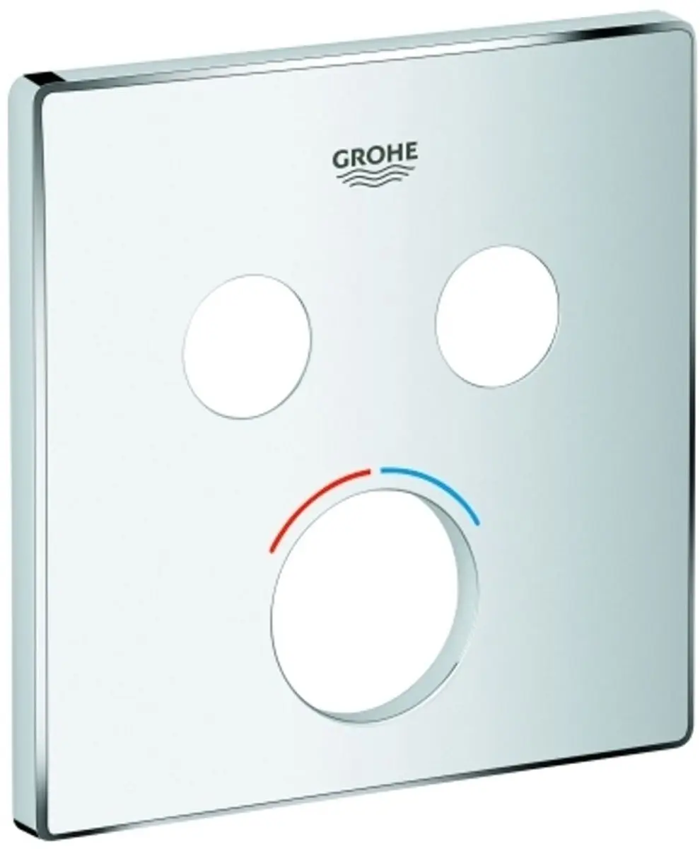 GROHE Rozet 46995 vierkant voor mengkraan met 2 afsluitventielen chroom, 4699500