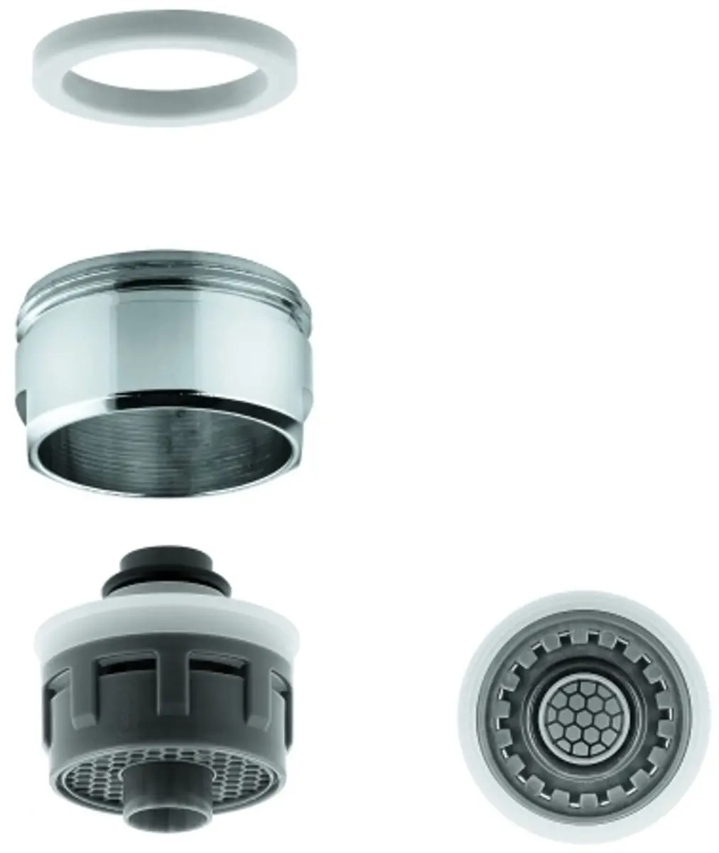 GROHE Mousseur met buitendraad M24x1, Dual straalregelaar GROHE Blue, chroom, 48