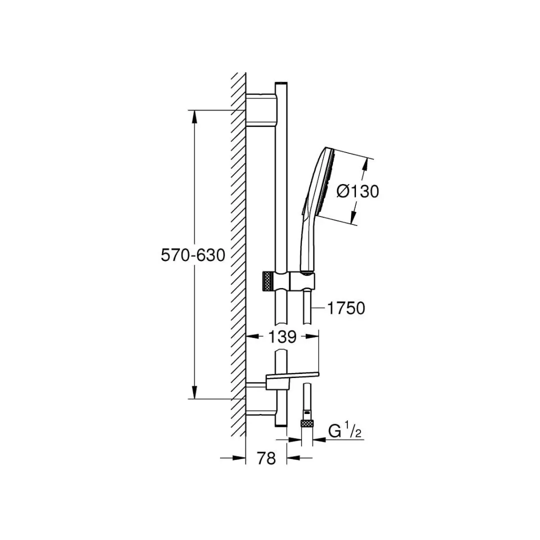 GROHE Rainshower SmartActive Doucheset 26578000 - Chroom - afbeelding 5 van 5