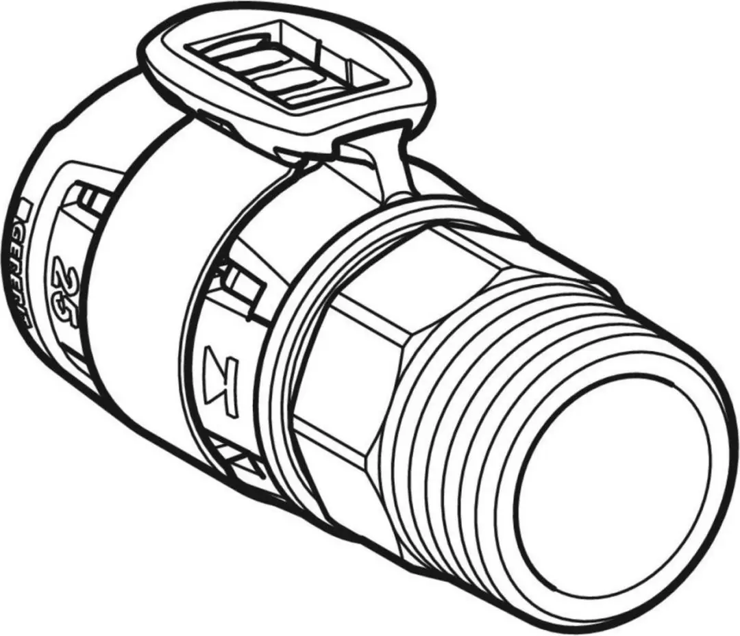 Geberit FlowFit Puntstuk 40mm - 1 1/2" - Siliciumbrons - afbeelding 2 van 3