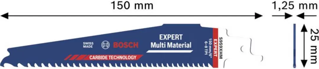 Bosch EXPERT S959XHM Zaagblad Multi Materiaal - Metaal - afbeelding 2 van 4