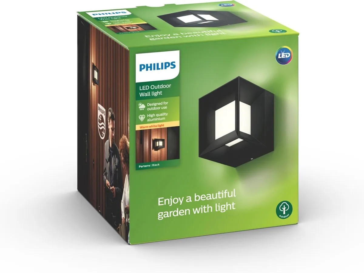 Philips Parterre Buitenwandlamp - Zwart