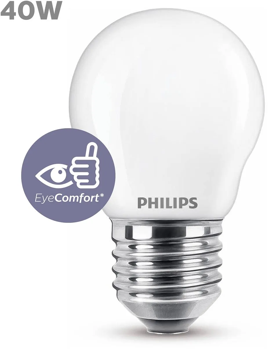 Philips LED Kogellamp E27 4W Warmwit Mat