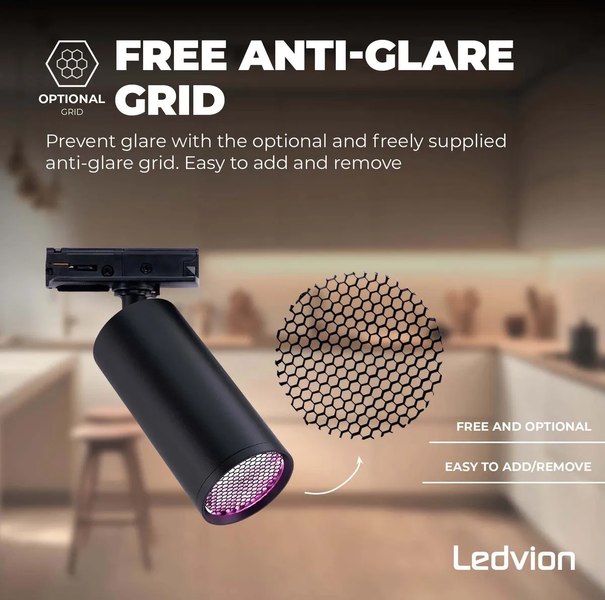 Ledvion Smart LED Railverlichting 2M - 4 Railspots RGBW 4.9W - Zwart - afbeelding 6 van 6