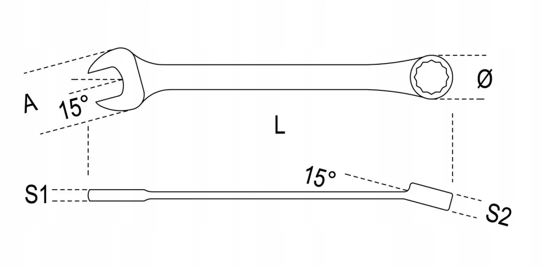 Beta 42LMP/10 Ring- en Steeksleutel - 10x172mm - afbeelding 2 van 3