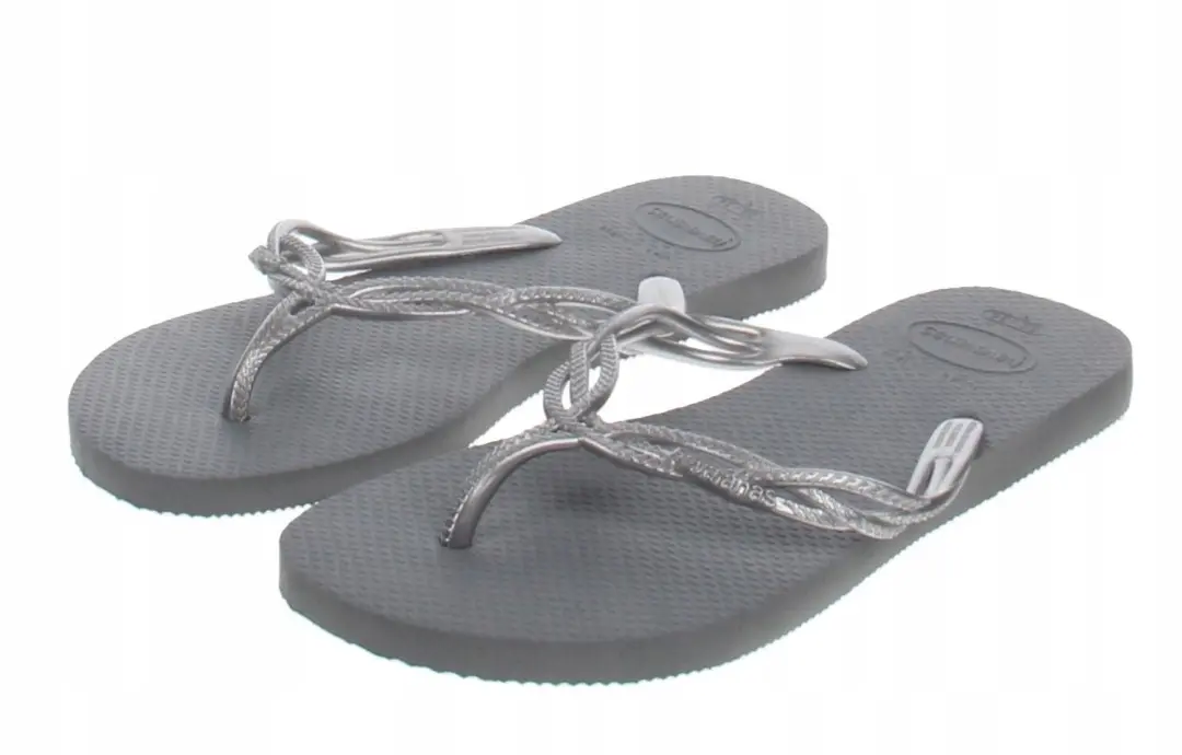 Havaianas Dames Slippers Grijs Gevlochten Bandjes Maat 35-36