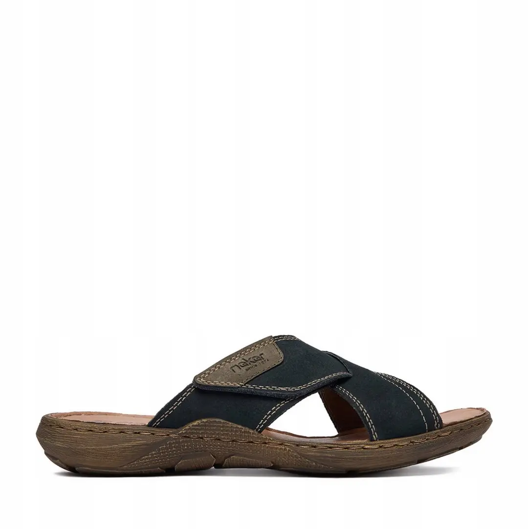 Rieker Heren Slippers Blauw 22089-14