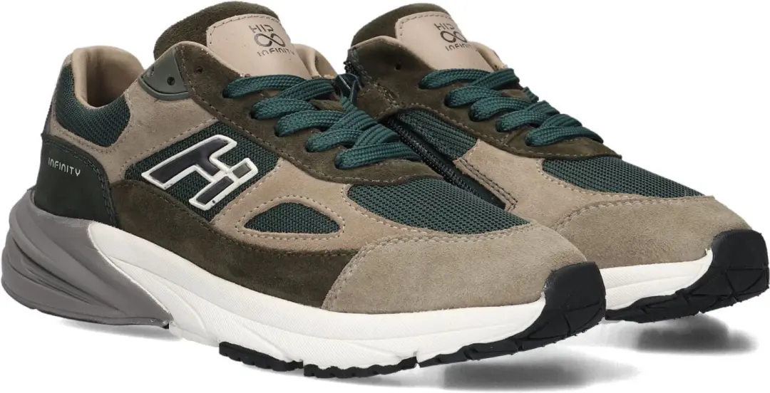 Hip H1667 Sneakers - Maat 35 - Groen - afbeelding 5 van 6