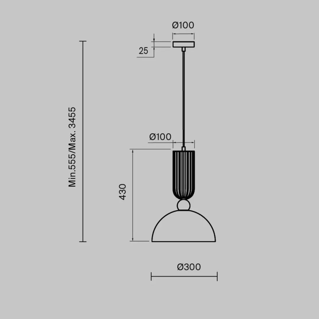 Maytoni Antic Hanglamp E27 - Goud/Rookglas Ø30cm - afbeelding 2 van 5