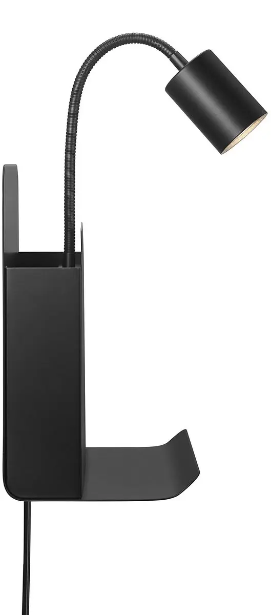 Nordlux Roomi Wandlamp GU10 8W Zwart - afbeelding 3 van 5