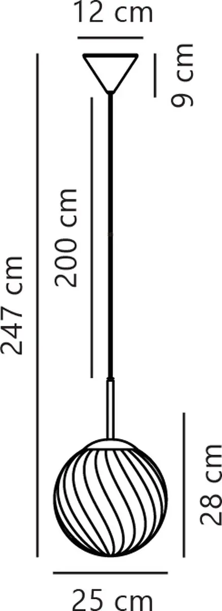 Nordlux Chisell Hanglamp E27 - 25cm Messing - afbeelding 6 van 6