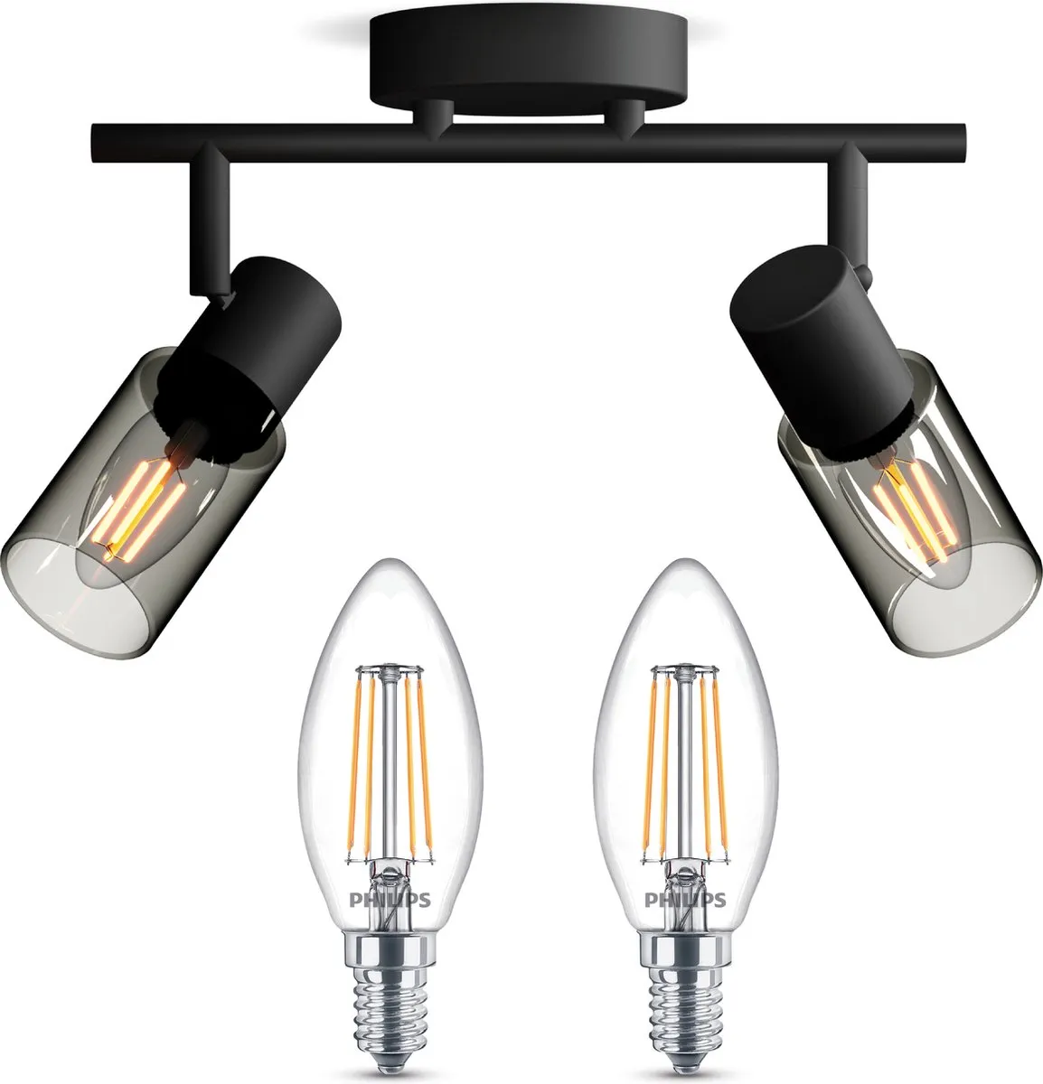 Philips Palms Opbouwspot Zwart