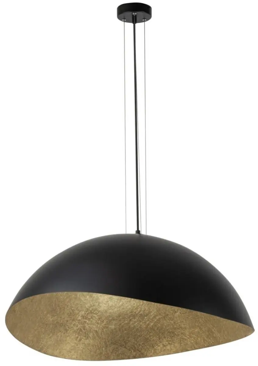 Zwart met gouden hanglamp Solaris, moderne designlamp