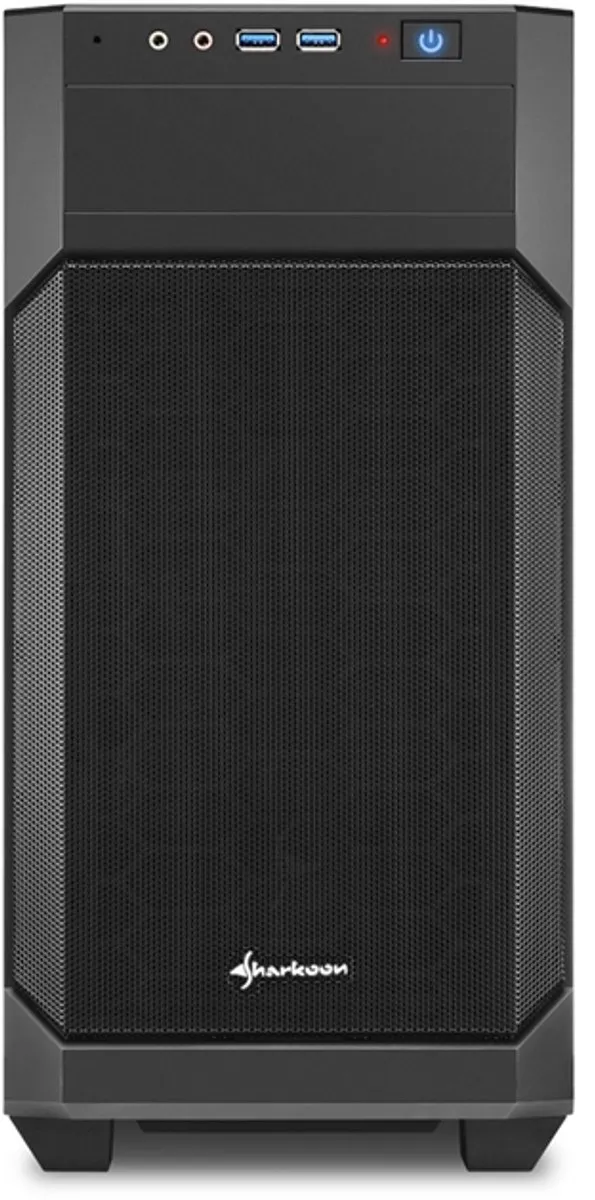 Sharkoon V1000 Micro ATX Midtower - 2x 3.5" 2x 2.5" - Zwart
