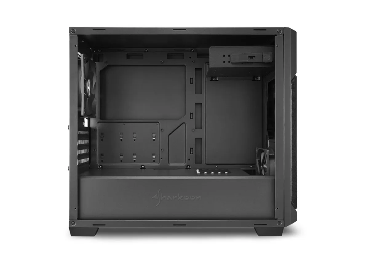 Sharkoon V1000 Micro ATX Midtower - 2x 3.5" 2x 2.5" - Zwart