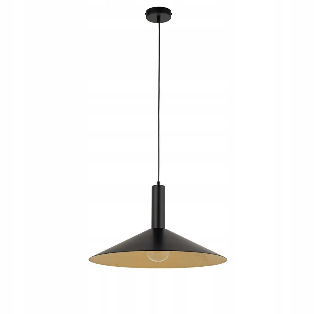 Zwarte hanglamp CAPRI S met gouden accent