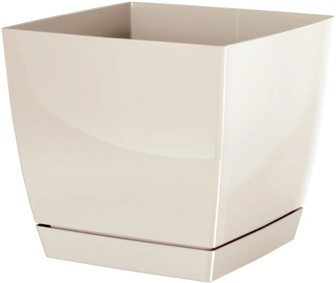 Prosperplast Coubi Vierkante Pot met Schotel