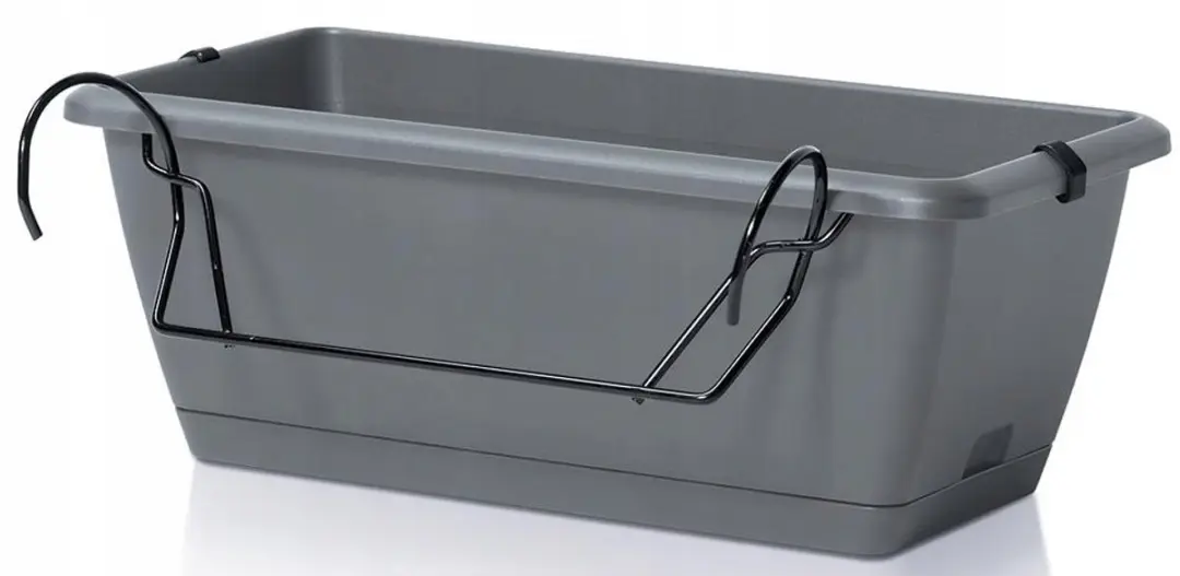 Hangende Balkonbak Respana Grijs 40cm met Bevestiging
