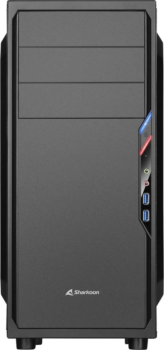 Sharkoon 4044951016037 ATX Semi-tower - 4x 2.5" 3x 3.5" 3x 5.25" - Zwart - afbeelding 6 van 6