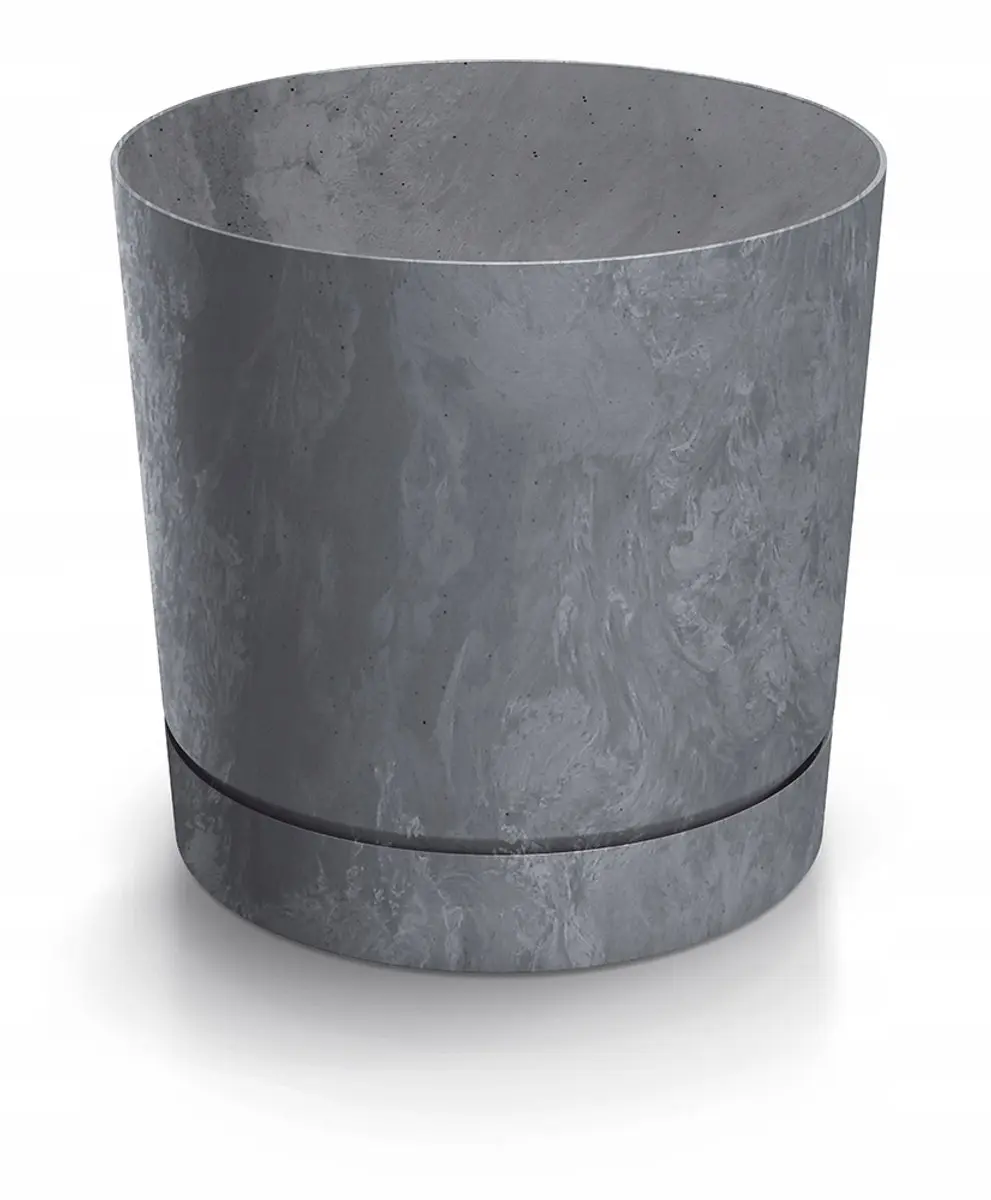 Beton Effect Pot 180E Marengo met Schotel