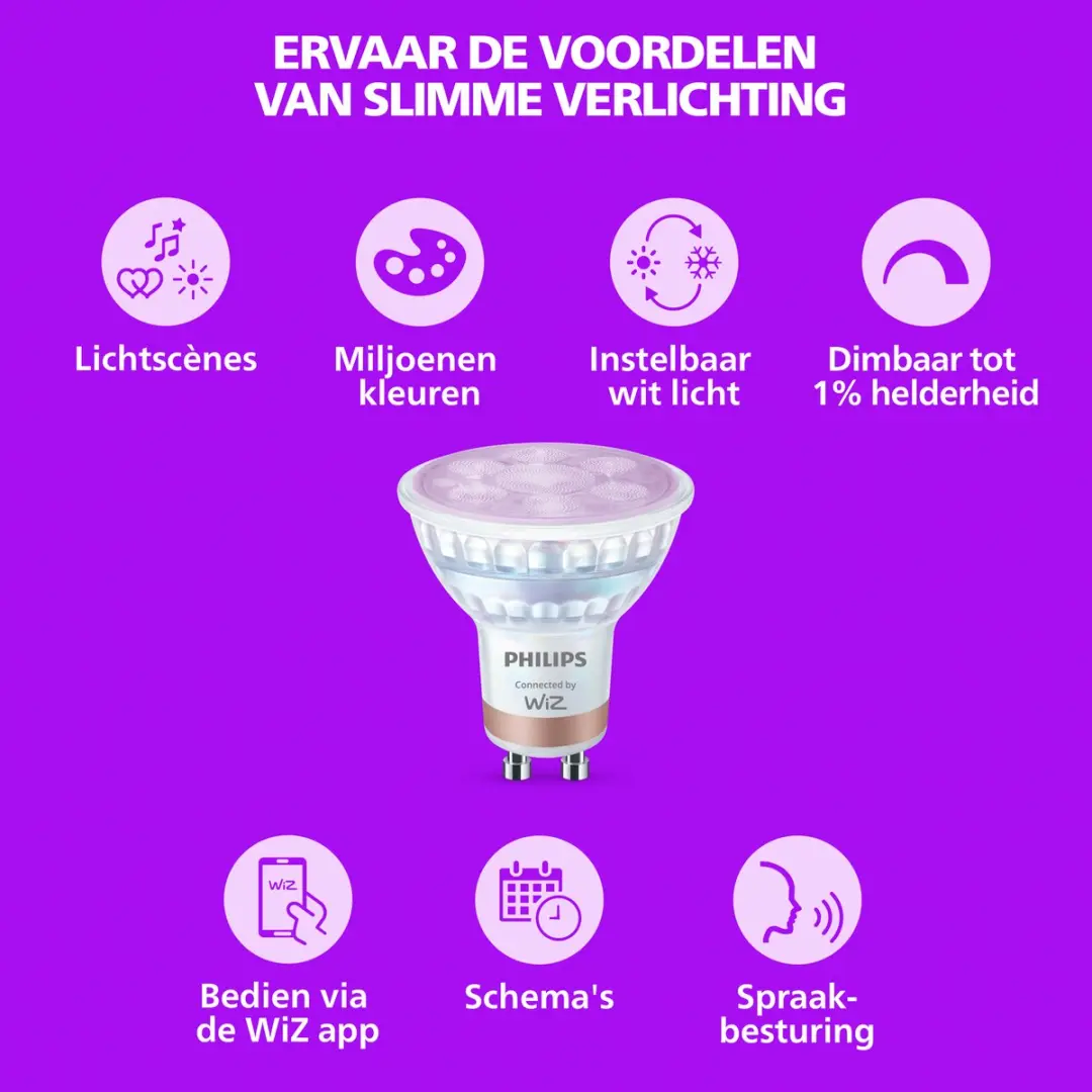 Philips Smart Lighting GU10 RGBW LED-spot - 3 Stuks - afbeelding 4 van 6
