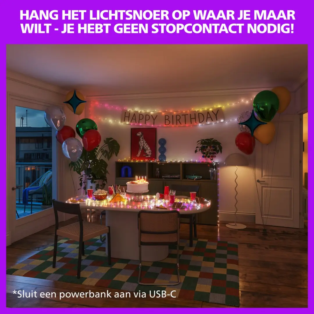 Philips Smart Lighting Fairy Light Lichtslinger 10m RGBIC - afbeelding 6 van 6