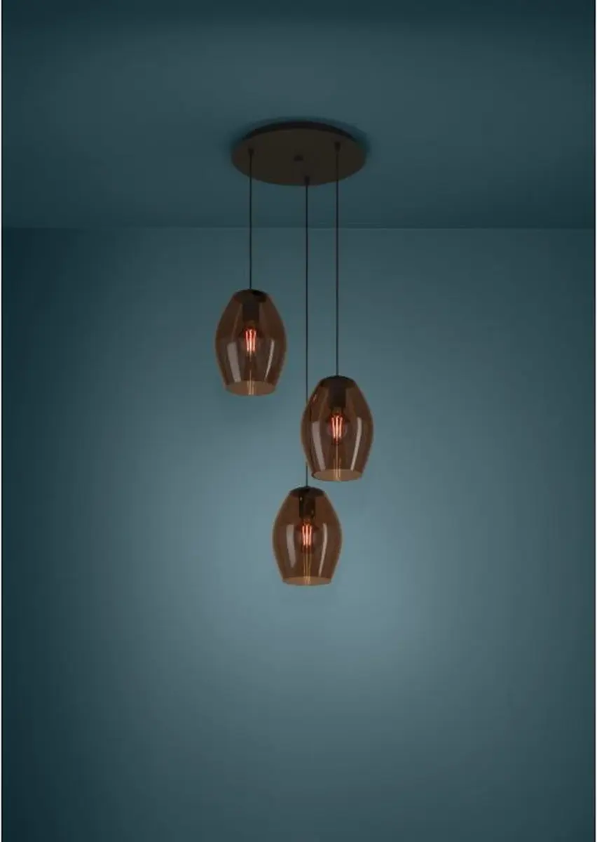 Eglo Estanys 1 Hanglamp - 4xE27 150cm Zwart - afbeelding 6 van 6