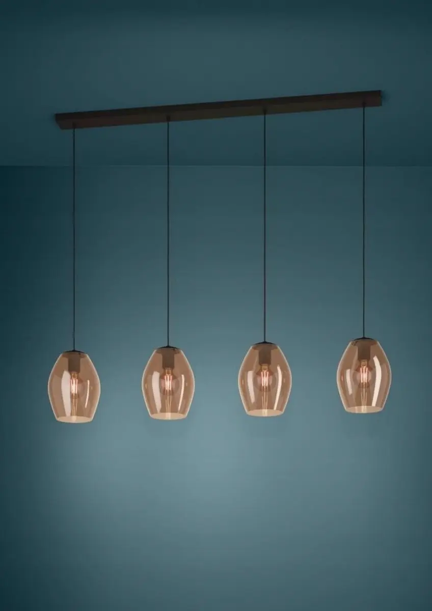 Eglo Estanys 1 Hanglamp - 4xE27 150cm Zwart - afbeelding 5 van 6