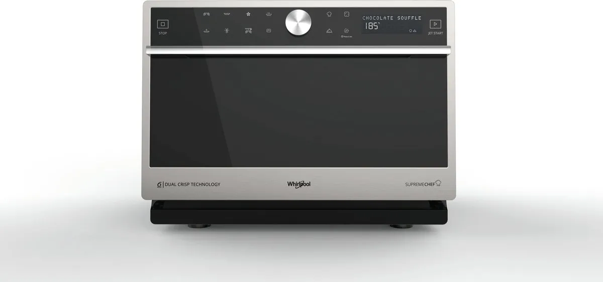 Whirlpool Supreme Chef MWSC 9133 SX Combimagnetron 33L - 1000W - Zwart/Roestvrijstaal