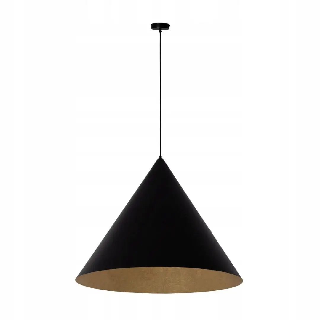 Sigma Lighting VESUVIO L Hanglamp Zwart Goud Kegel Modern