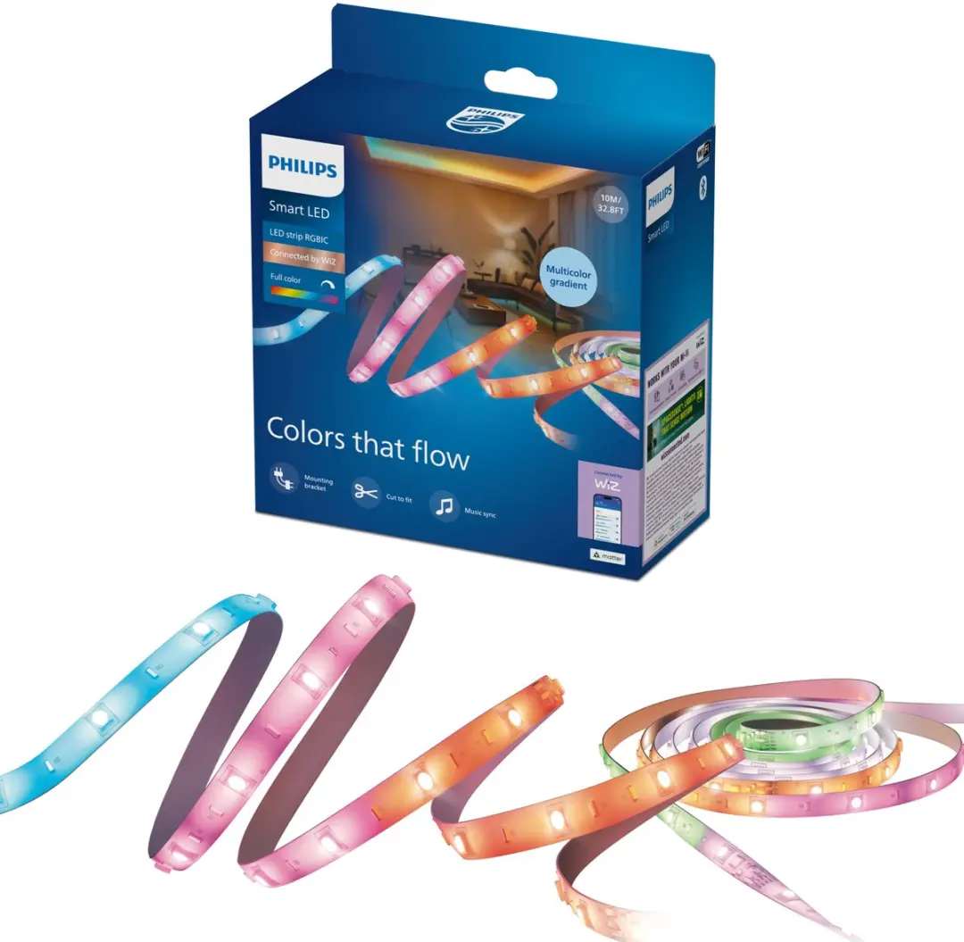 Philips Smart Lighting RGBIC LED Strip 10m Wit