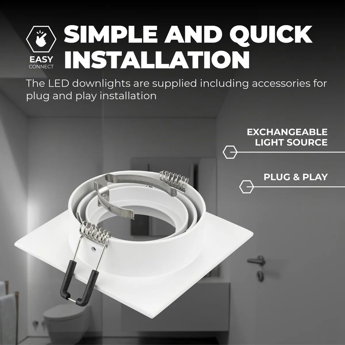 Ledvion Sevilla Inbouwspot 3W - 3 Stuks - Ø92mm