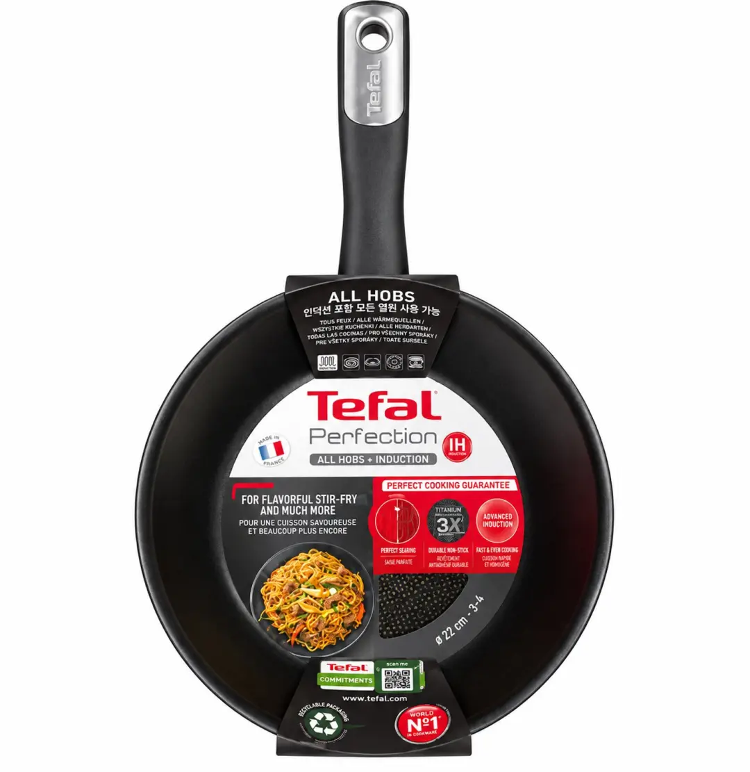 TEFAL PERFECTION WOKPAN 22 CM ALL HOBS+INDUCTION