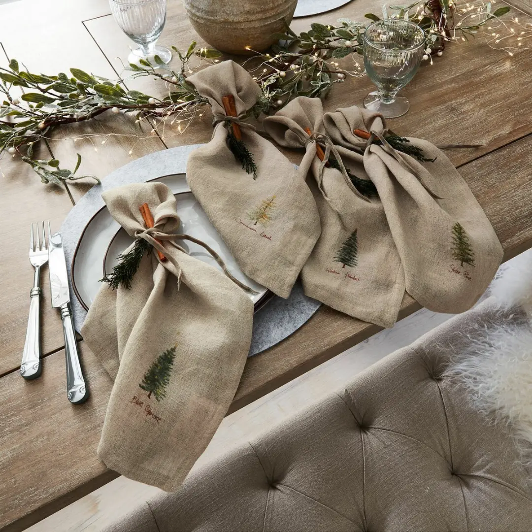 Loberon Servetset 4-delig Jarrier Beige