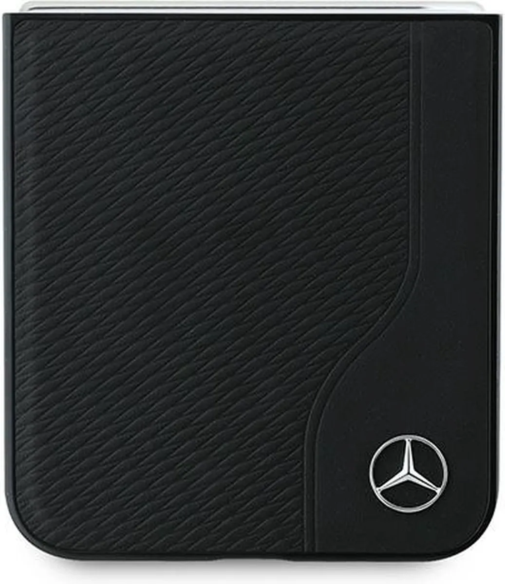 Mercedes MEHMZF623RBGVK Z Flip6 Hoes - Zwart/Leer Houtimitatie - afbeelding 6 van 6